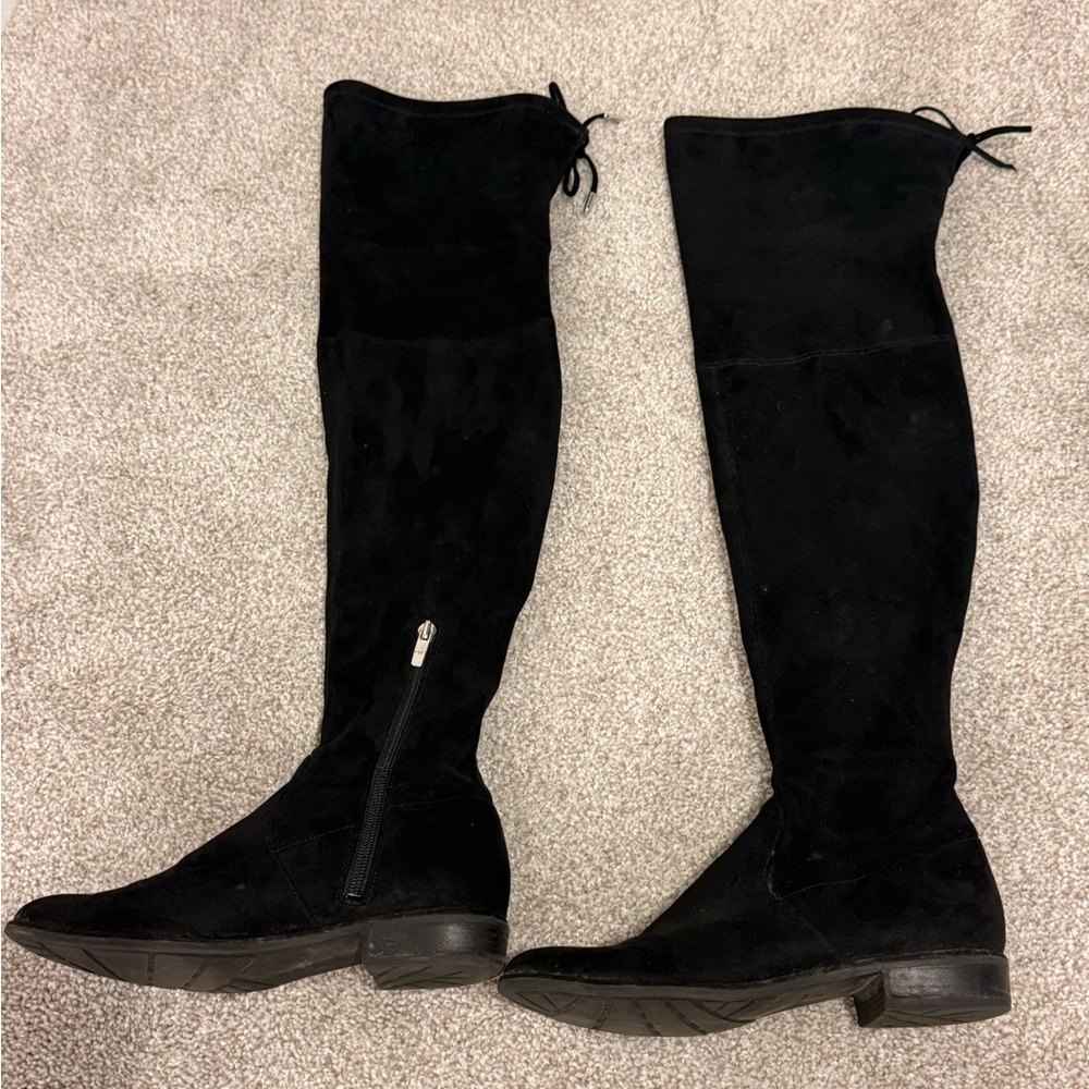 March Fisher suede black tall boots size 7.5